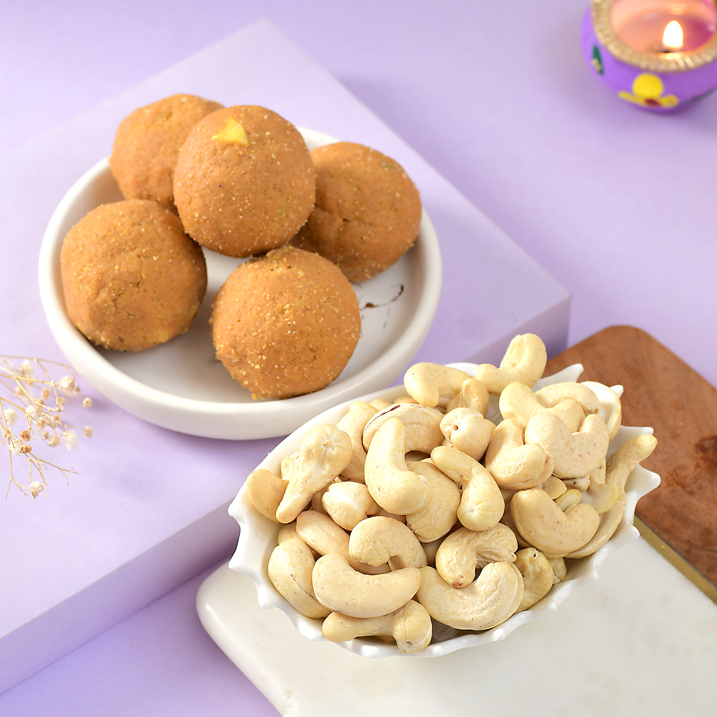 Hand Crafted Thread With Laddu and Cashew