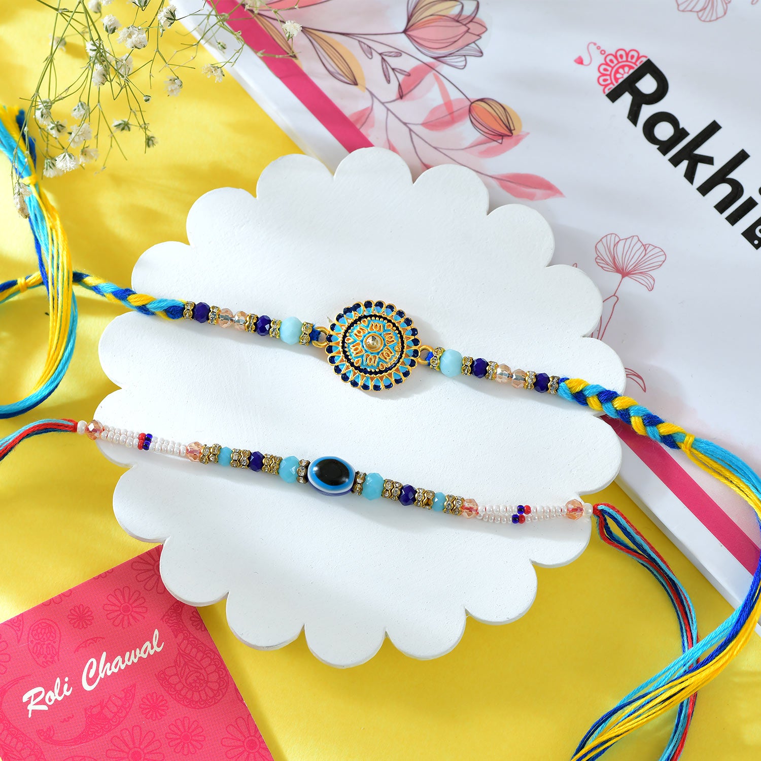 Royal Raja Rani Rakhi Set