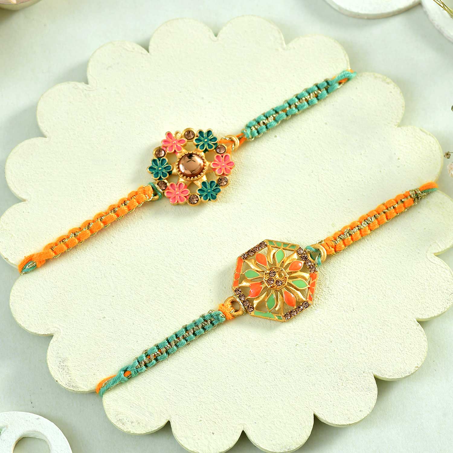 2 Colorful Viberant Rakhi