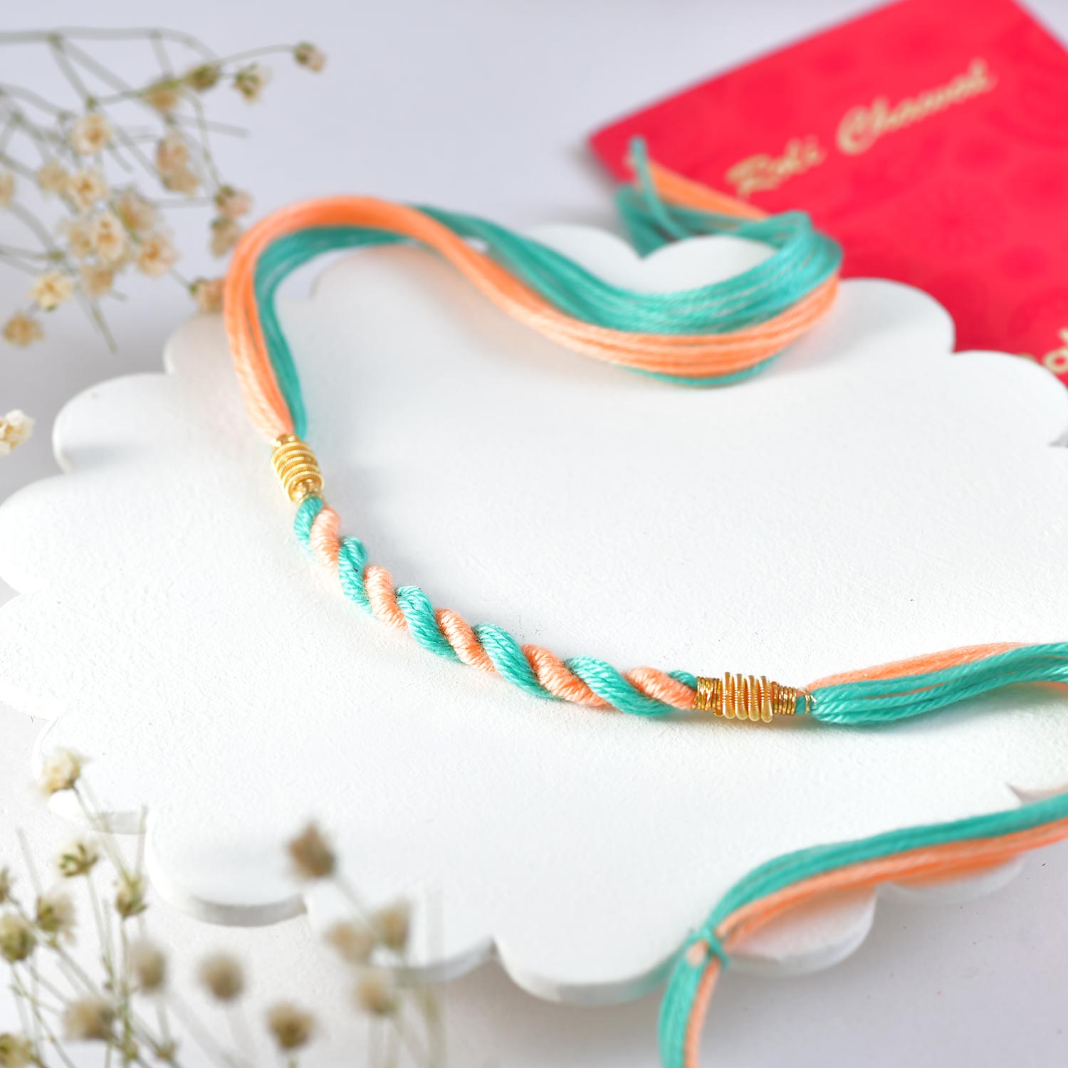 Turquoise Rakhi Set