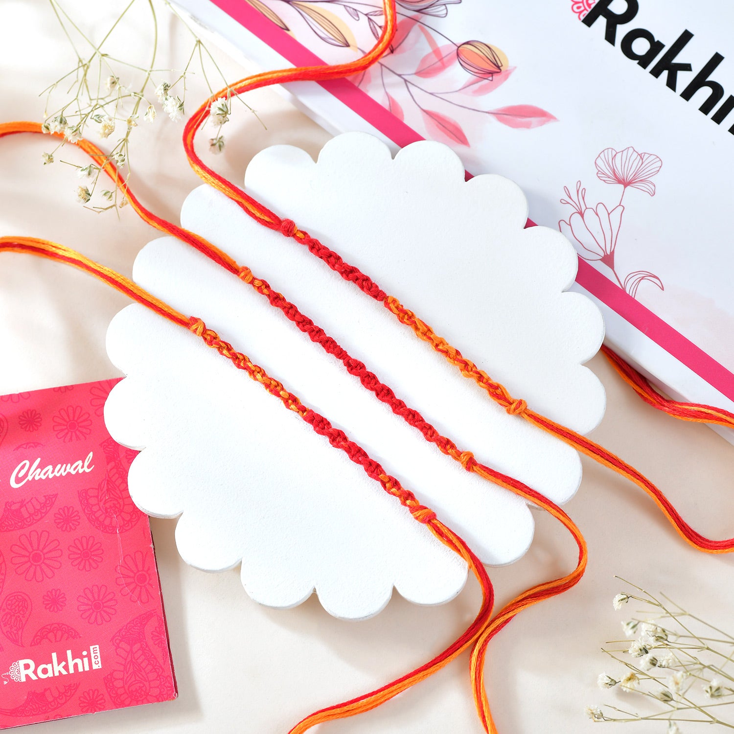 Three Hand Crafted "Moli-Kalava" Threads