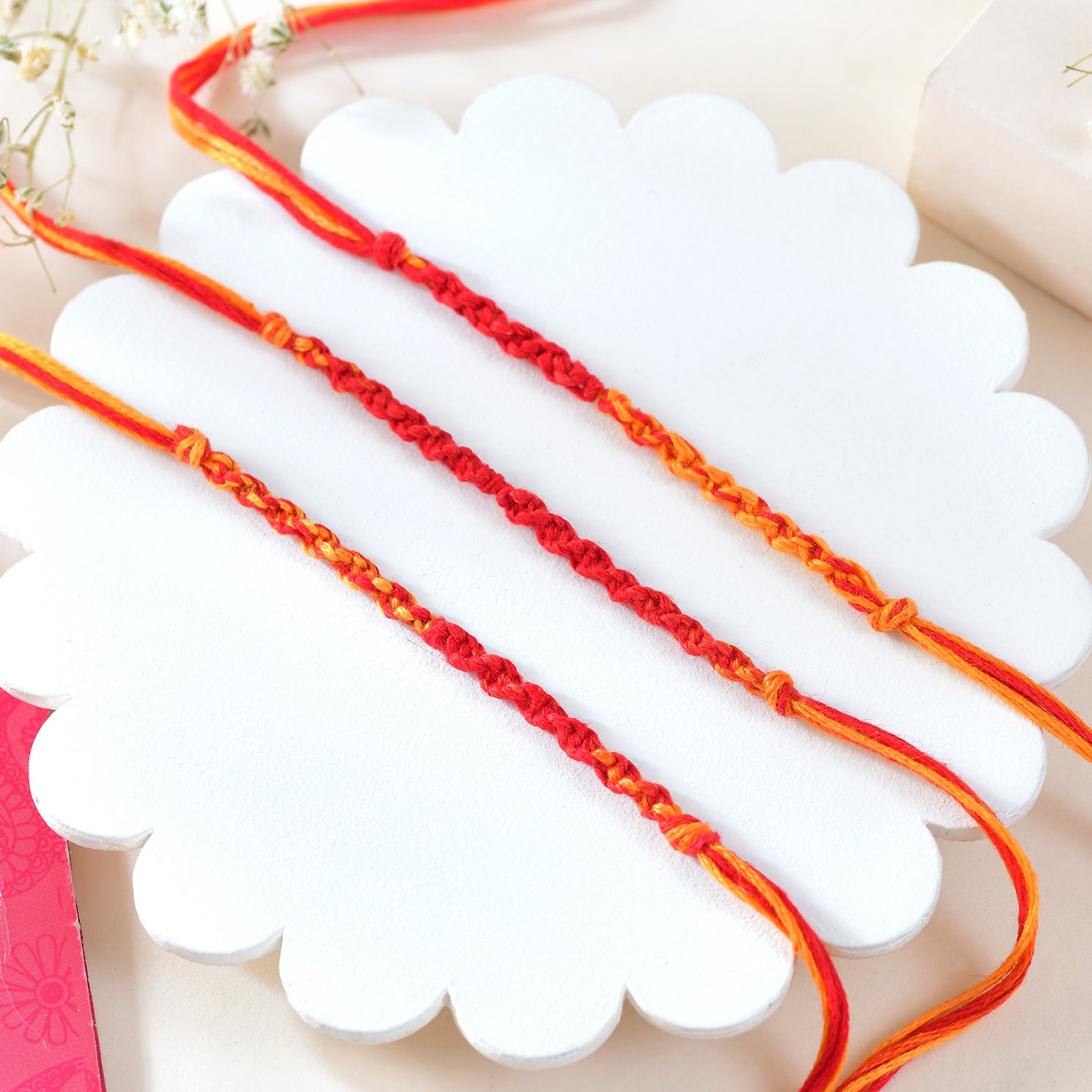 Three Hand Crafted "Moli-Kalava" Threads