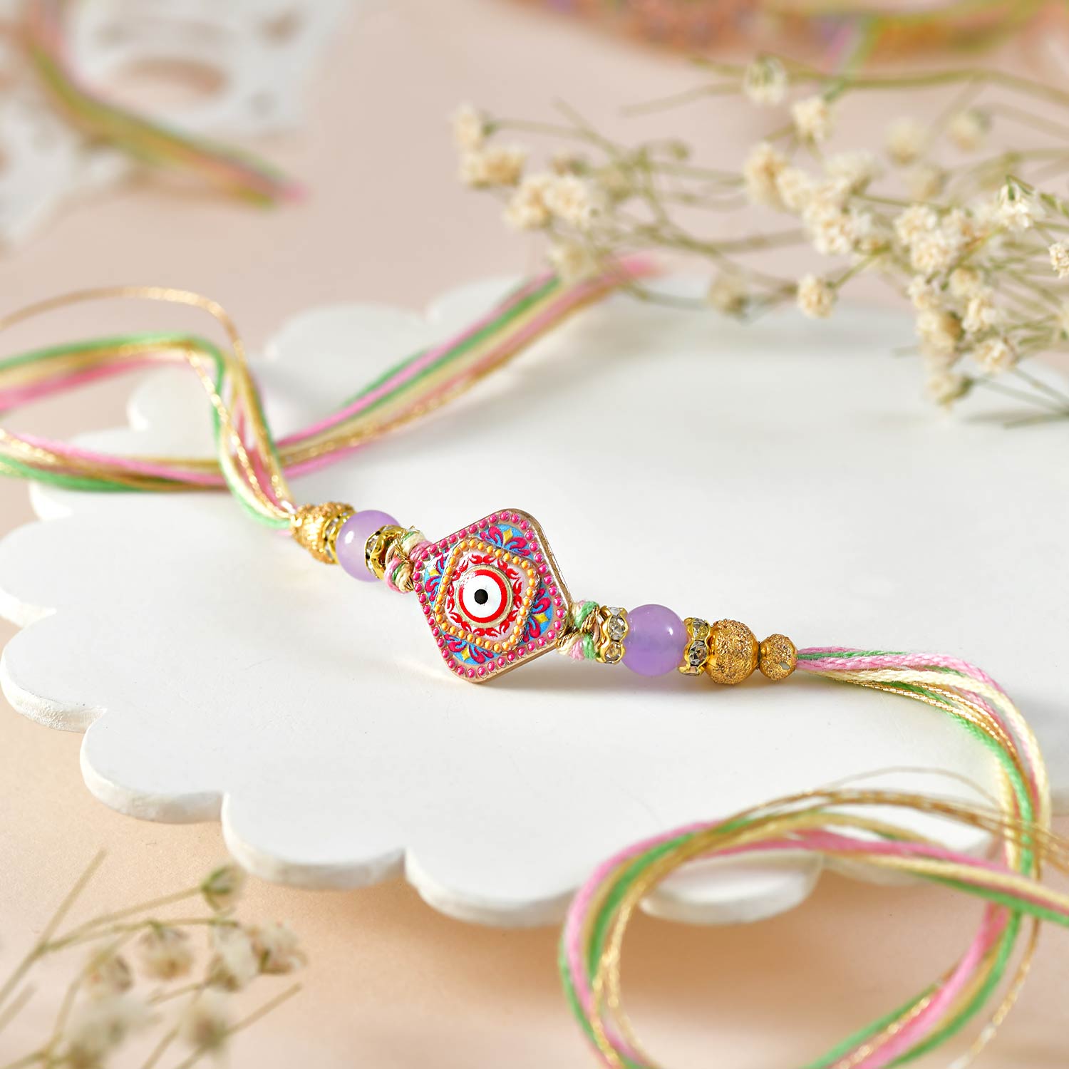4 Rangoli Rakhi Set