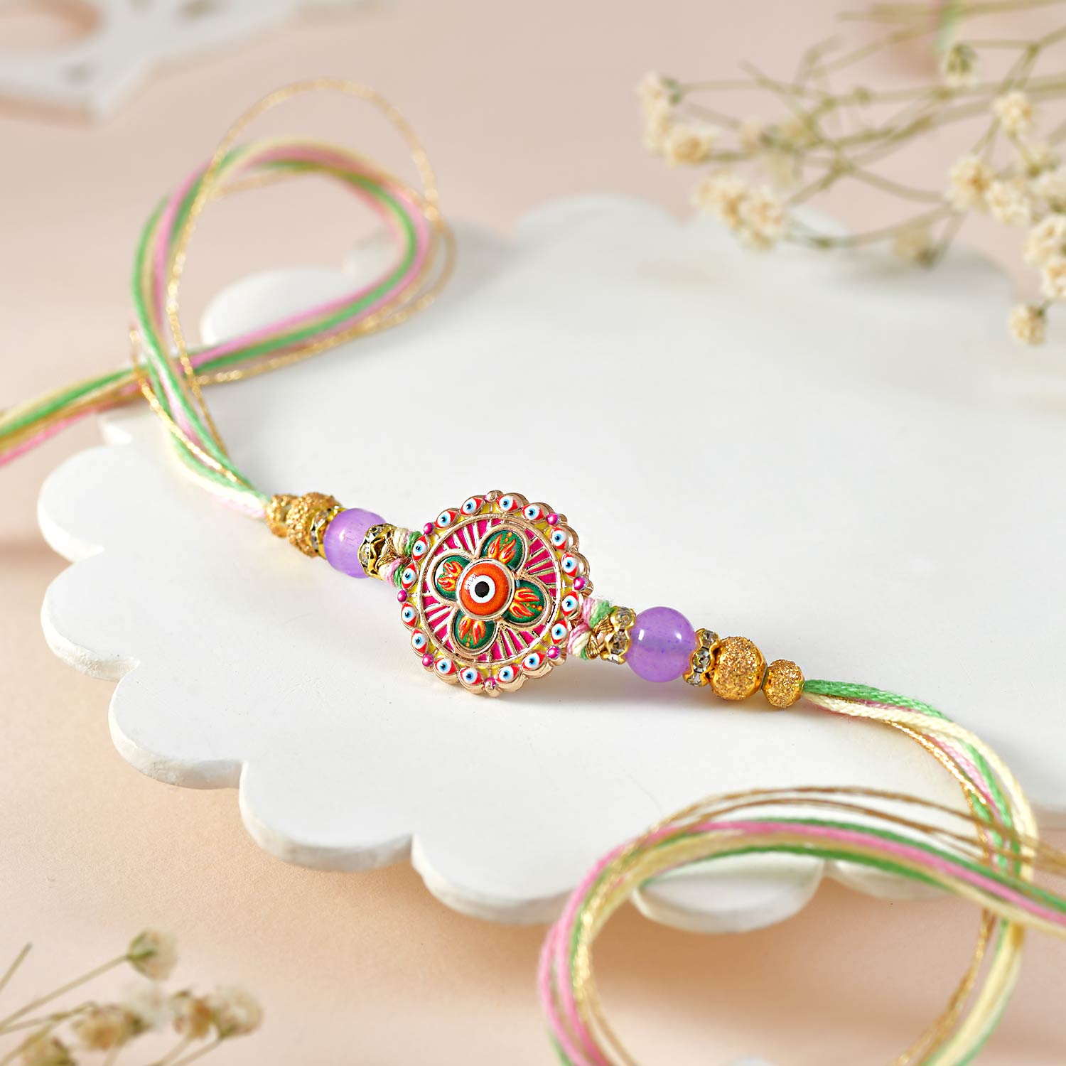 4 Rangoli Rakhi Set