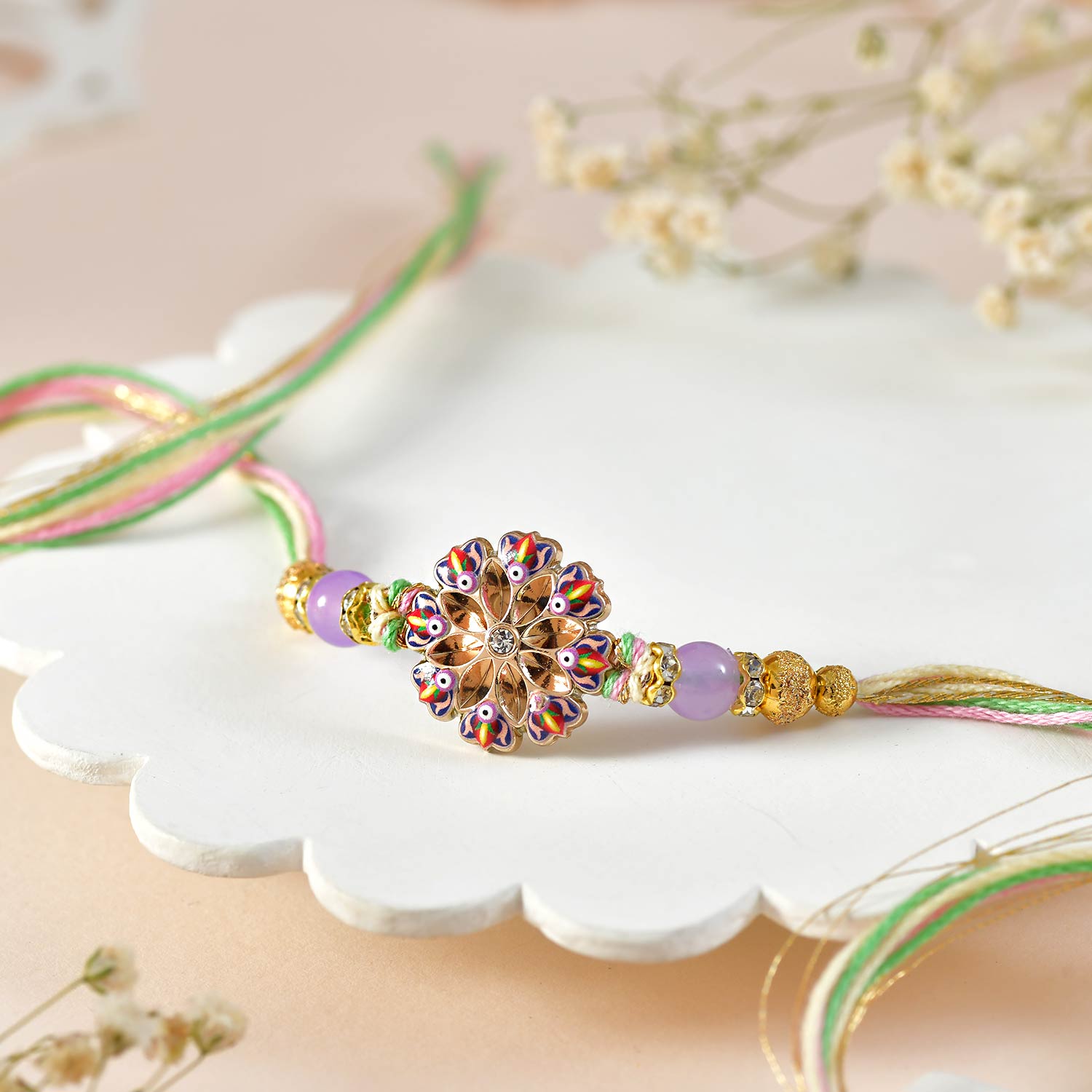 4 Rangoli Rakhi Set