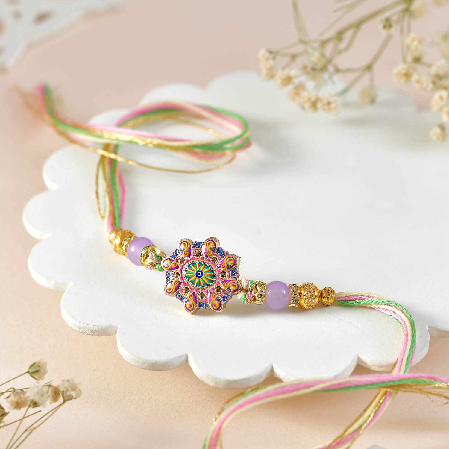 4 Rangoli Rakhi Set