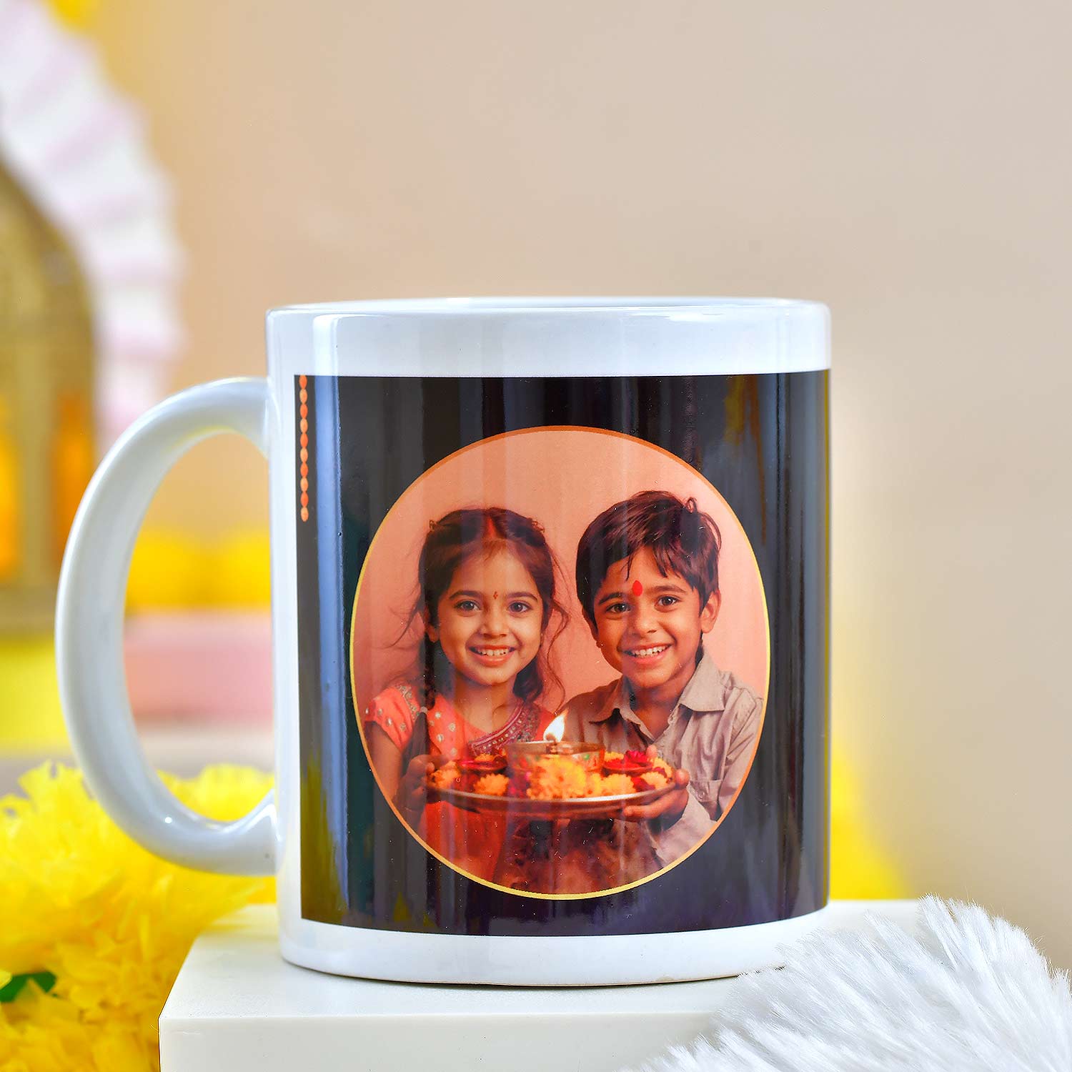 Bhaidooj Personalized Mug With Moli-Kalava Dhaga