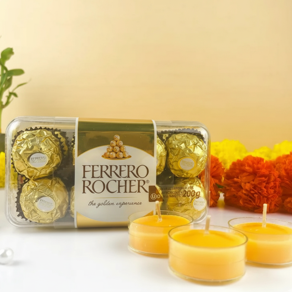 Ferrero Rocher And Tea Light Candles