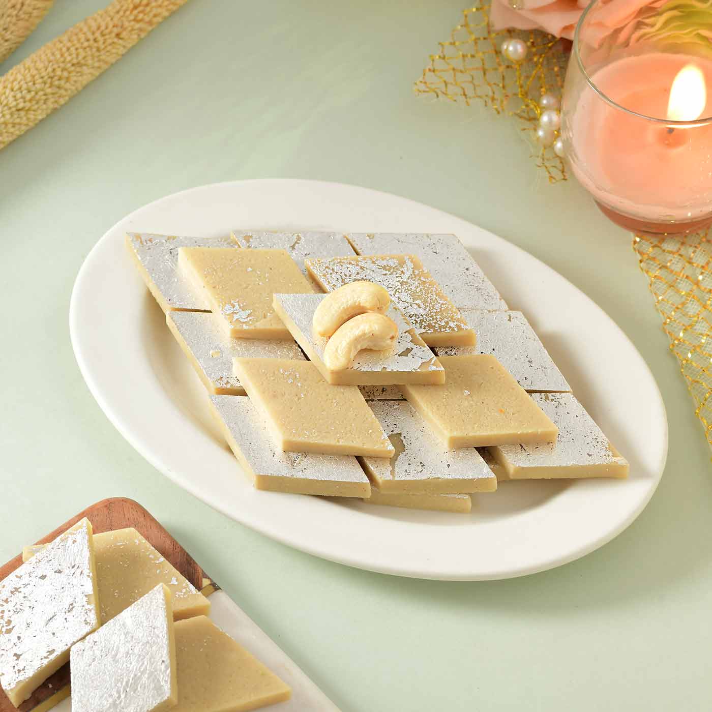 Festive Celebration With Kaju Katli and Dry Fruits