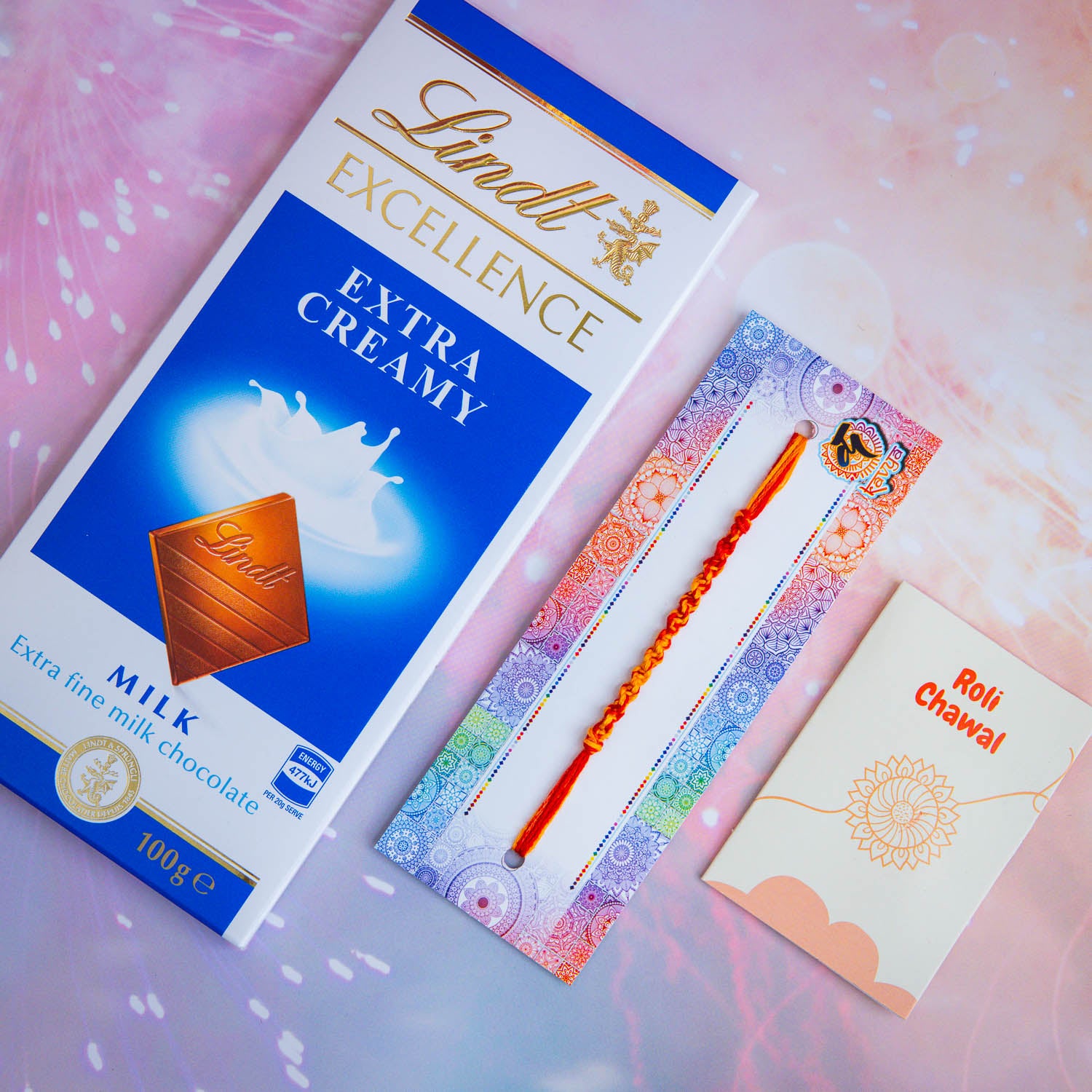 Bhaidooj Kalava With Lindt Chocolate Bar
